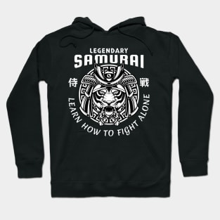 Samurai Guardian: Tiger Head in Majestic Samurai Helmet Hoodie